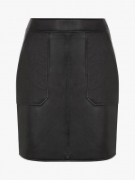 Pocket Detail Skirt, Black