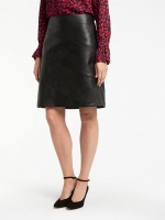 Faux Leather Skirt, Black - MI-1003