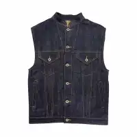 DENIM BIKER VEST - MI-906