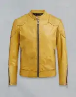 Jacket reimagined in eye-catching cadmium yellow with a black wax buffered finish to the signature - MI-108