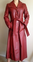 Ladies Leather Long Coat - MI-306