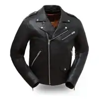 Motorbike Leather Jacket Black - MI-501