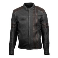 Vintage Motorbike Leather Jacket Black